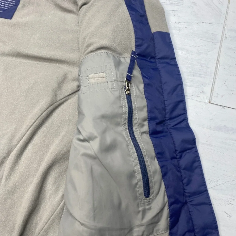 L.L. Bean Puffer Vest Women S Navy Blue Goose Down Insulated Fleece Lined 276563